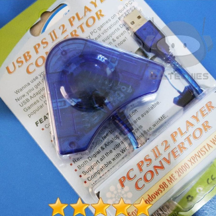 Converter Stik Stick PS2 ke PS3 / PC Double 100% Original