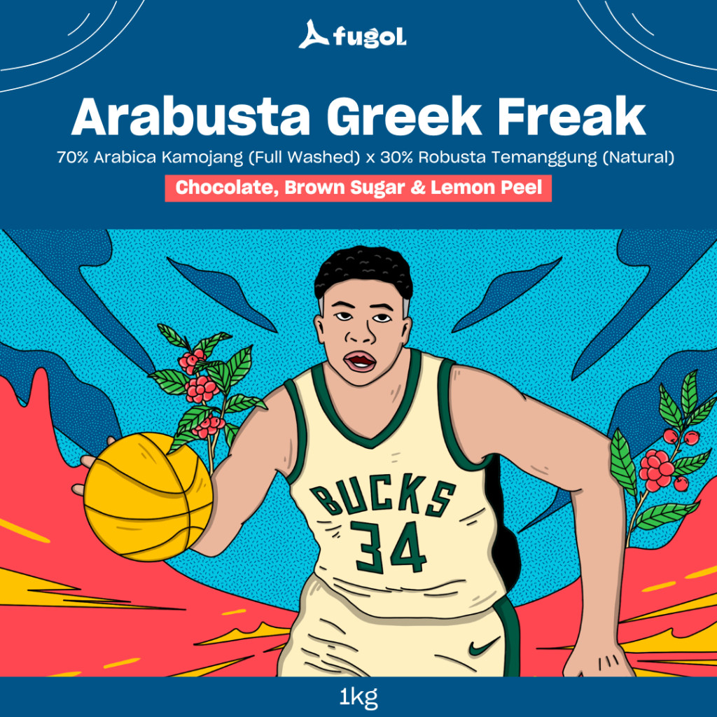 

Kopi Espresso Blend Kopi Susu Arabica Robusta PREMIUM 1KG (ARABUSTA GREEK FREAK) 30% Robusta : 70%