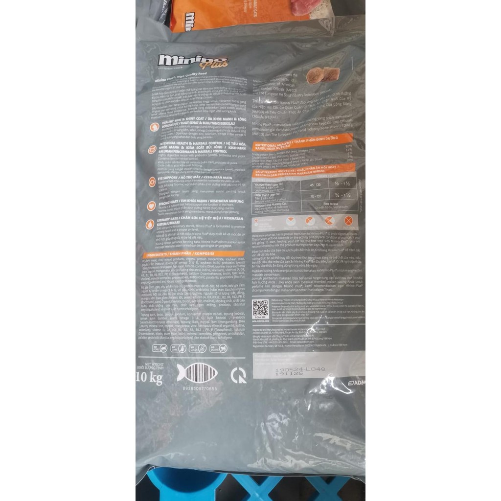 Minino plus 10 Kg makanan kucing 10kg Freshpack no maxi