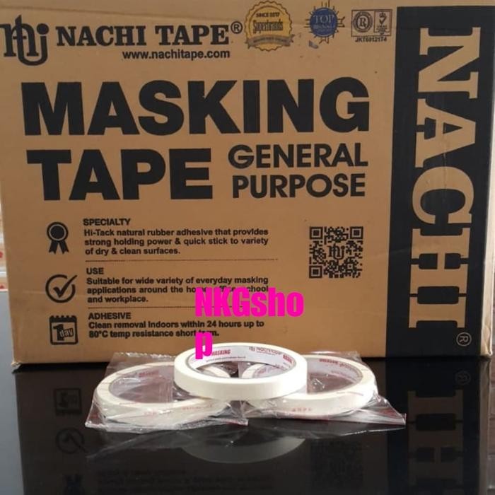 

Neosign - Masking Tape/Lakban Kertas Nachi Inch 12Mm X 18Mtr (1Dus=192Roll)