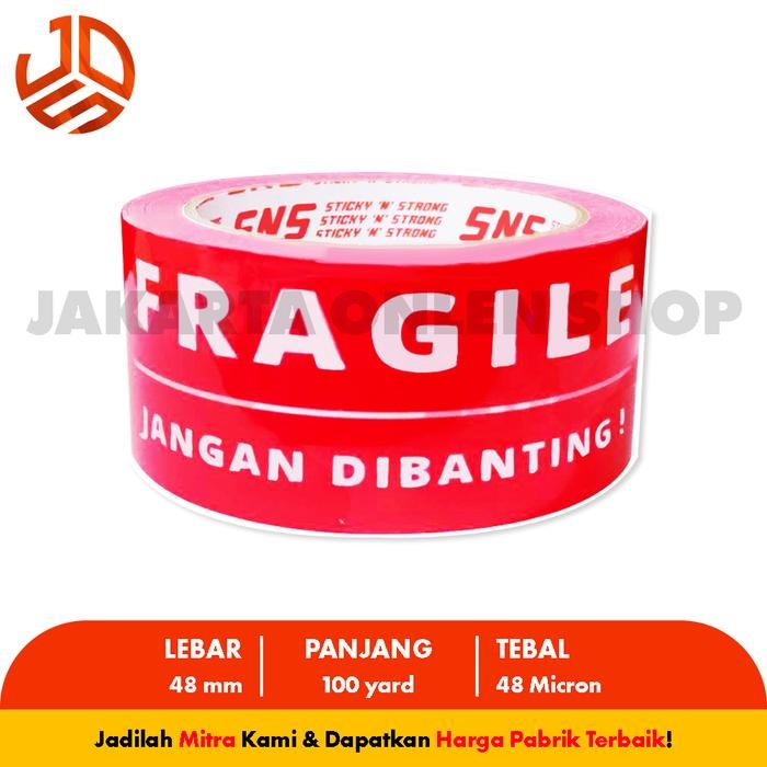 

Neosign - Lakban Fragile 100 Yard Merah Putih Sns (1 Karton) Khusus Gojek Grab