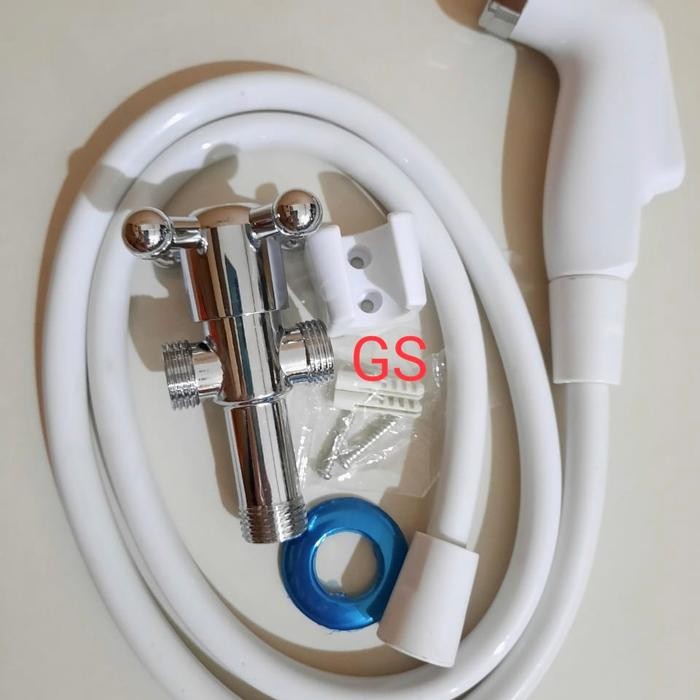 PAKET MURAH JET SHOWER TOILET CEBOK + STOP KERAN SHOWER T KAMAR MANDI