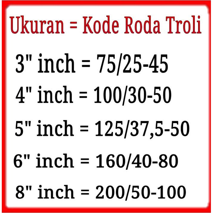 Roda Troli 4 Inchi 1Set(4Hrem) Roda Karet/Etalase/Gerobak/Trolley 4Inchi Viral Fyp
