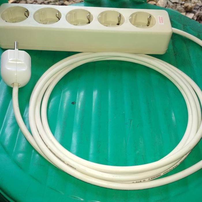 Stok Terbatas Stop Kontak 5 Lubang Uticon Kabel 5 Meter Nym 3X2.5 Steker Broco