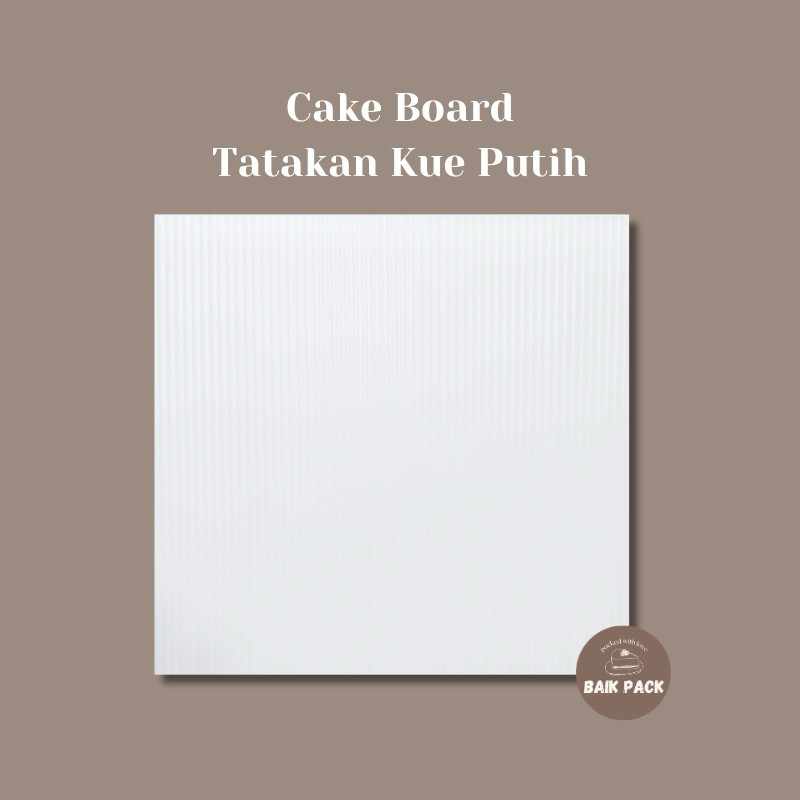 (10 Pcs) Tatakan Kue Kotak Putih / Alas Kue Ulang Tahun Birthday Cake Board Putih