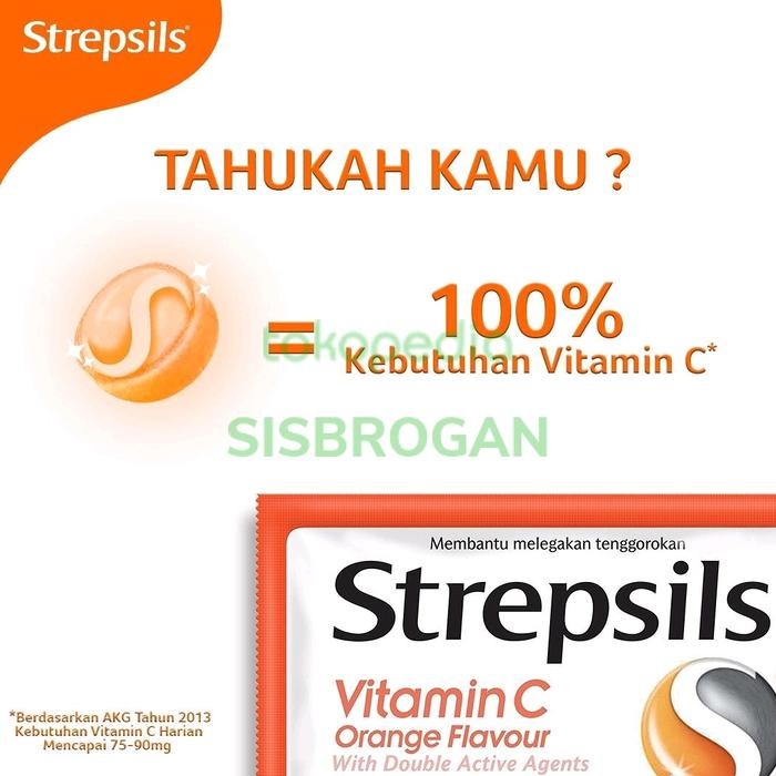 

Strepsils Original sachet Permen Pelega Tenggorokan isi 8butir