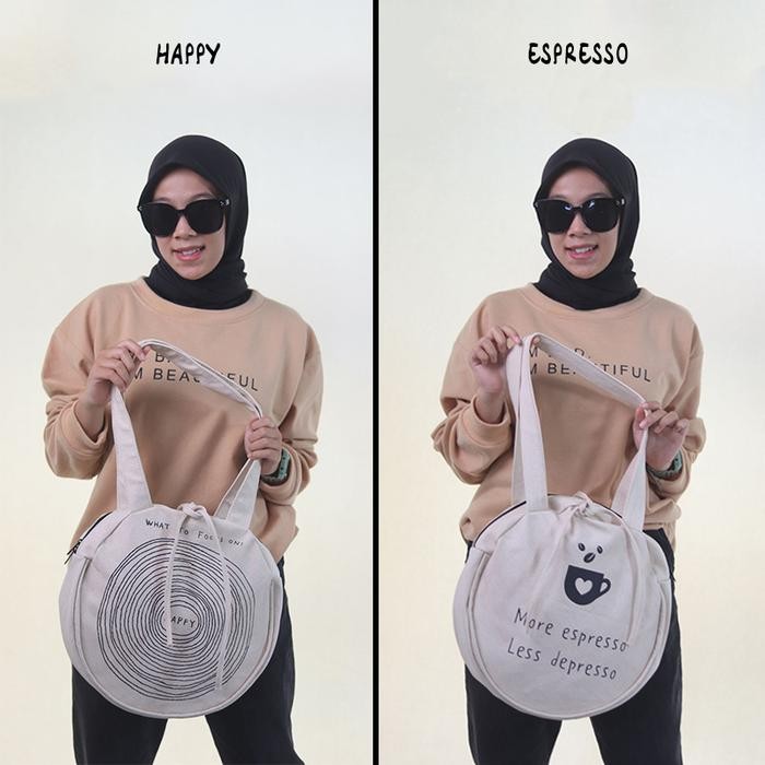 SPNB Tote Bag Kanvas Cirbag Happy Espresso nur