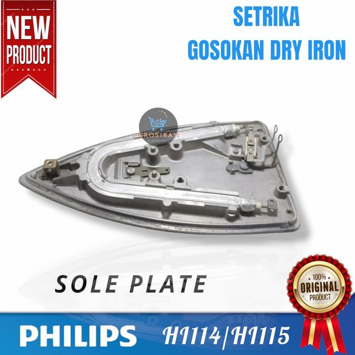 ELEMEN SOLE PLATE PHILIPS SETRIKA HI115 HI 115 GOSOKAN DRY IRON ORI
