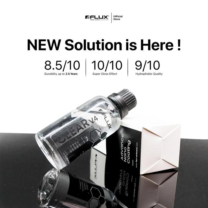 Coating Mobil Motor Flux Clear V4 Nano Ceramic Coating Terbaik - 50Ml