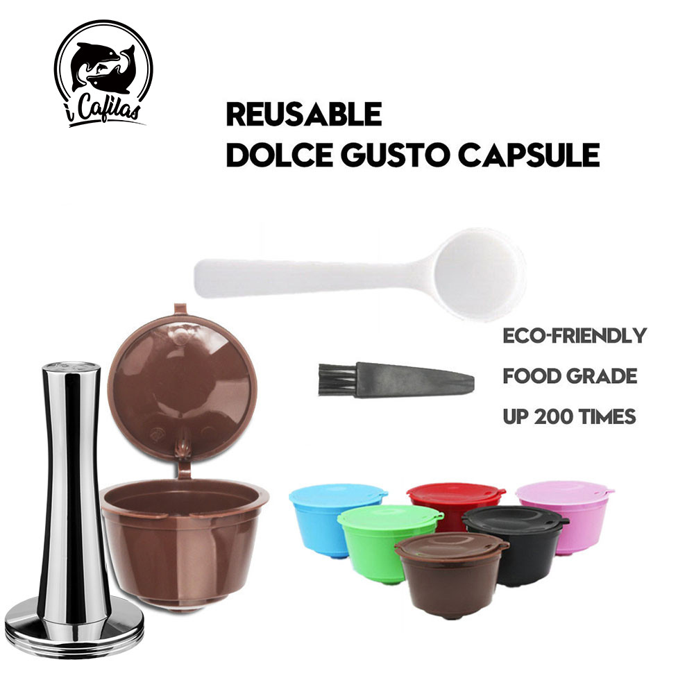 Icafilas Filter Nescafe Dolce Gusto Kapsul Kopi Dapat Digunakan Kembali dengan Cangkir Pod Jaring Ba
