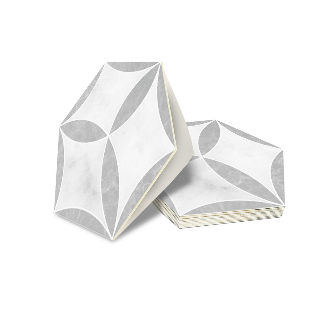 Dekorasi Rumah Stiker Dinding Tahan Air Anti-selip Stiker Lantai Tebal Lantai Dekoratif Rumah Segi E