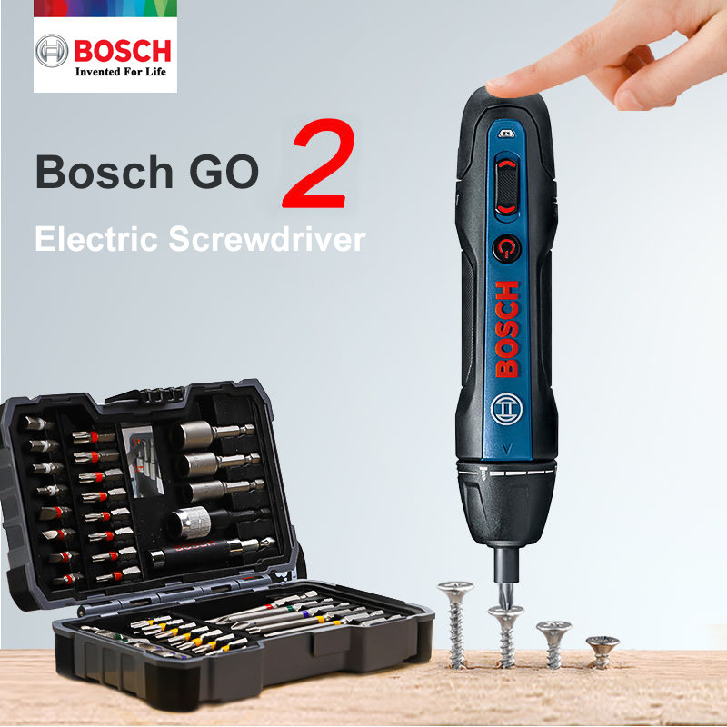 Obeng Bosch Go 2 Bor Tanpa Kabel Isi Ulang Bosch Go 3.6V Obeng Listrik Peralatan Listrik Batch Rumah
