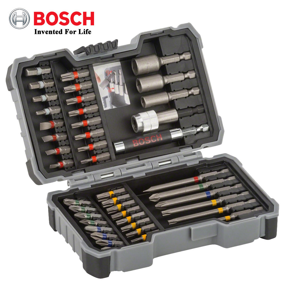 Set Obeng BOSCH 43 Buah Kit Obeng Presisi Set Mata Bor Kit Obeng Listrik Aksesori Obeng Listrik