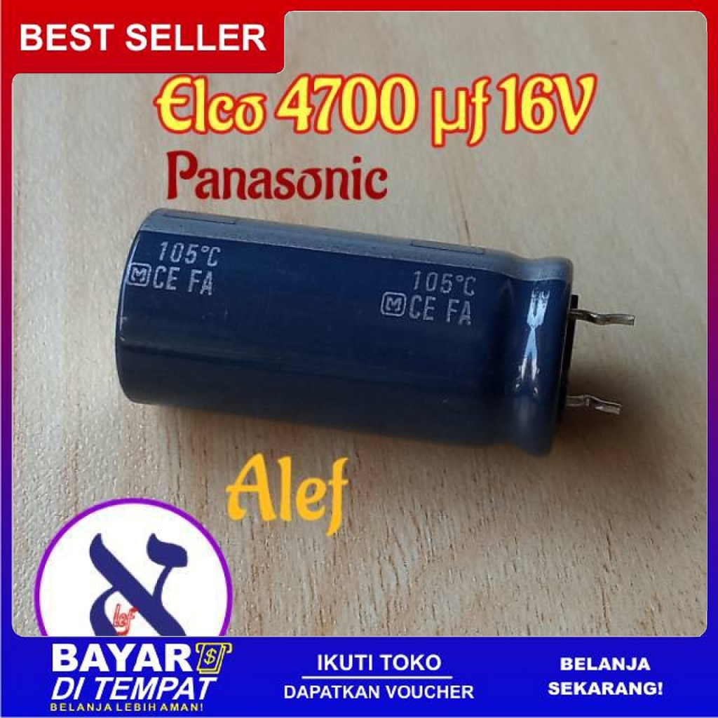 FREE ONGKIR KAPASITOR ELCO 4700 UF 16 VOLT 4700UF 16V CAPACITOR ELKO PANASONIC BISA COD