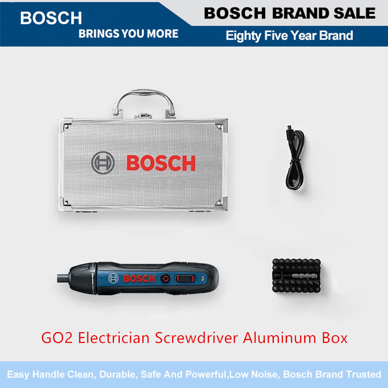 Bosch Go 2 3.6V Obeng Listrik Profesional USB Isi Ulang Multifungsi Bor Tangan Tanpa Kabel Peralatan