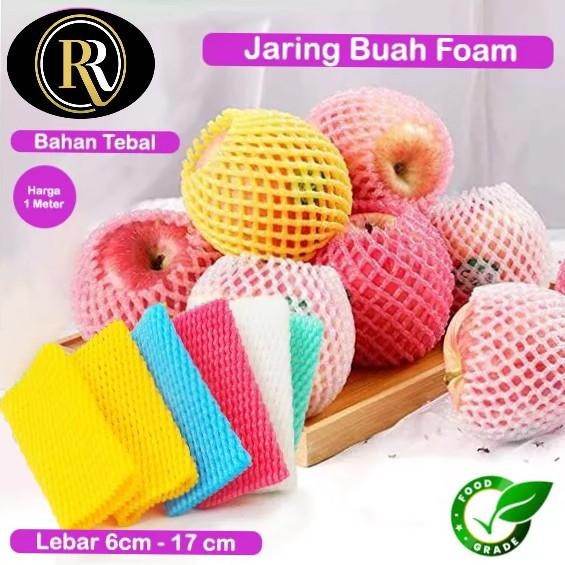 PREMIUM jaring foam Net buah warna busa bungkus apel pir jeruk dan sayur