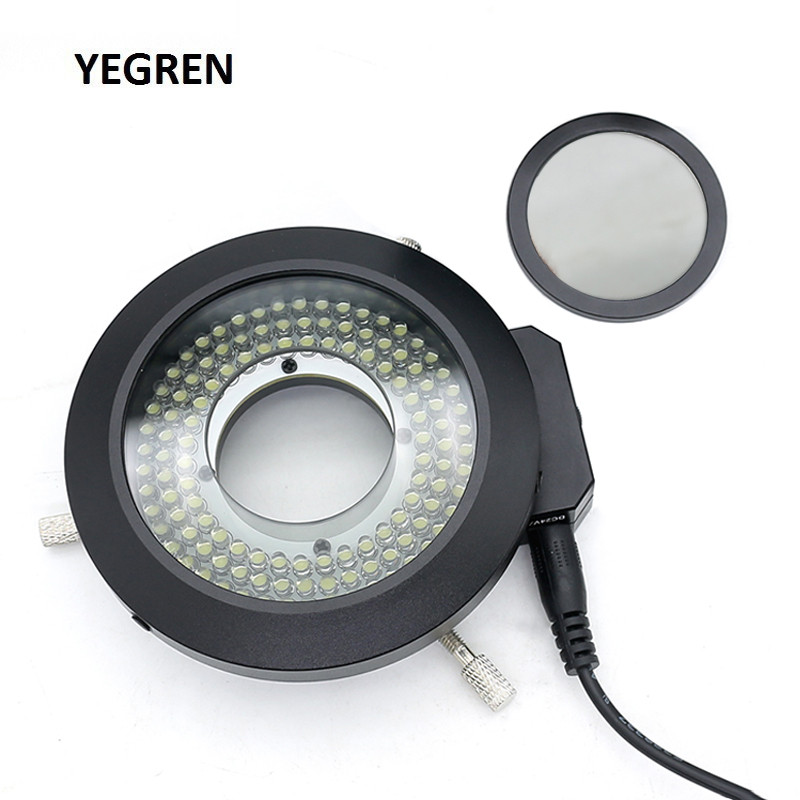 Lampu Cincin LED Mikroskop Diameter 62mm dengan Polarizer Penglihatan Disesuaikan Illuminator Sumber
