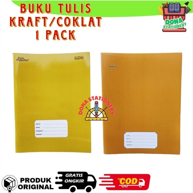 [ Pack ] BUKU TULIS SIDU SAMPUL COKLAT Buku Tulis SIDU 40 Lembar Buku Tulis SUDAH DI SAMPUL Buku