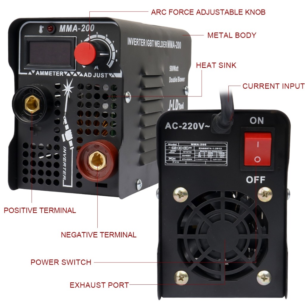 JLD MESIN LAS MINI 450W MESIN LAS LISTRIK 220V MESIN LAS DOUBLE BLOWER