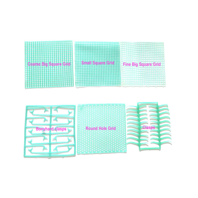 Terlaris Dental Lab Casting Wax Retention Mesh Grid Square Honeycomb Round Clasps Bonyhard Clasps F