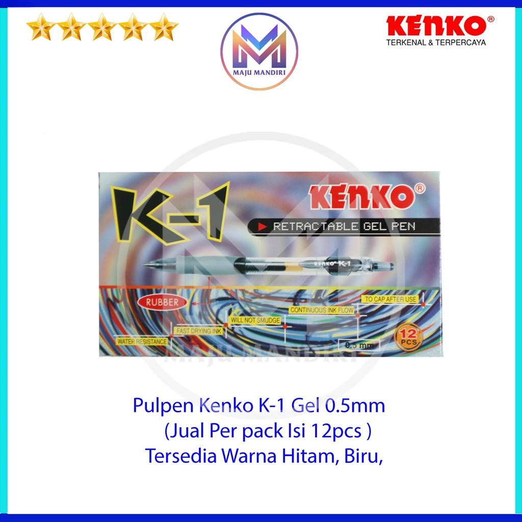 

Pen Gel Kenko K1 Cetek / Pulpen Cair K-1 Hitam - Biru