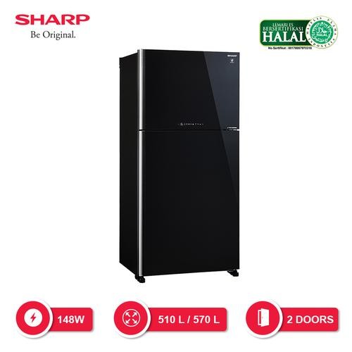 Sharp Kulkas Inverter SJ-IG761PG-BK/RD Grand Vetro Series