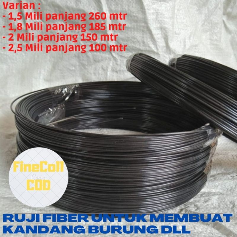 Favv Your Pets Jeruji Fiber 1,5Mm 1,8Mm 2 Mm 2,5Mm Hitam Asli Non Kulit Jual Kiloan Ruji Untuk