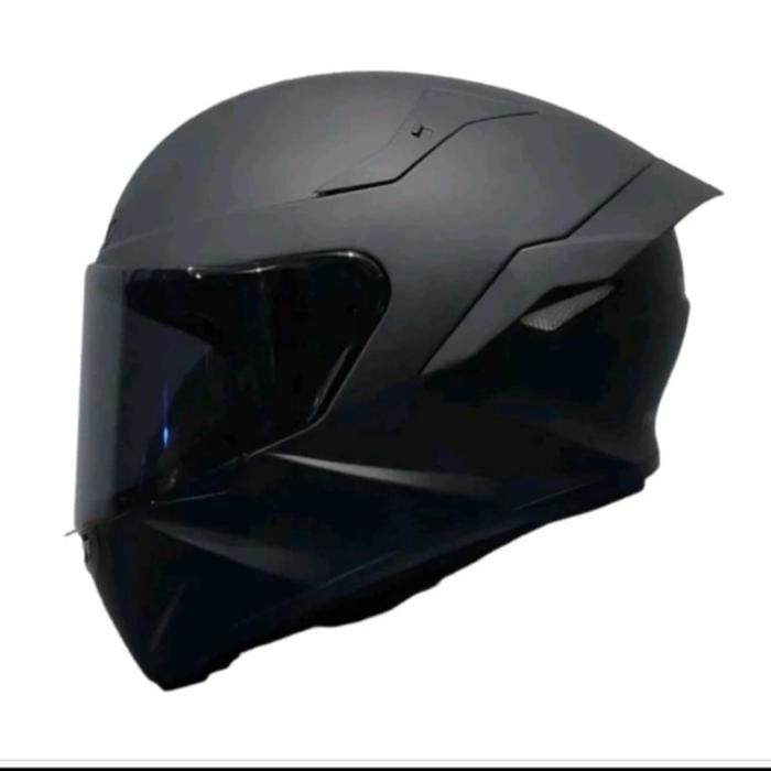 Helm Fullf KBR tt course Hitam Dop glossy paket ganteng pria wanita dewasa identik kyt ttc