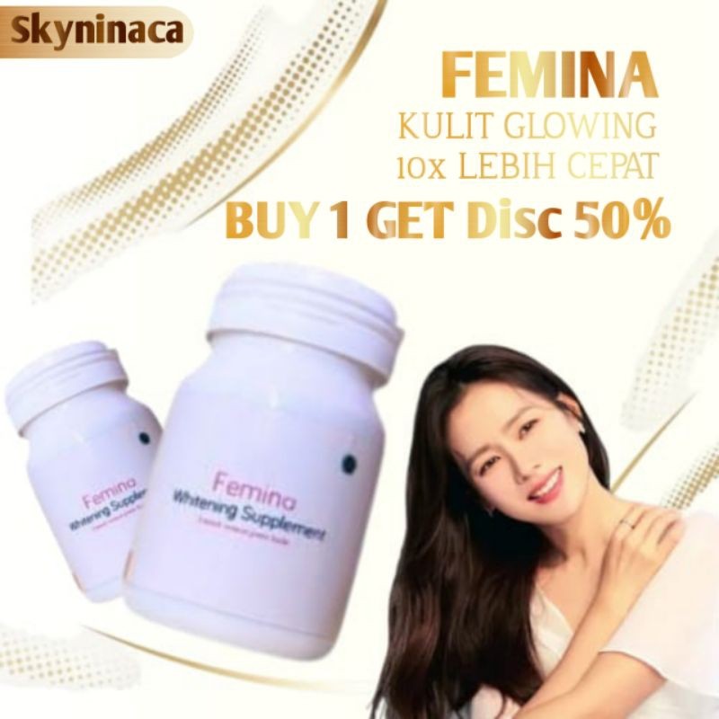 FEMINA WS Pemutih Badan Vitamin Kulit - COLLAGEN L-GLUTATHIONE VITAMIN C VITAMIN E whitening
