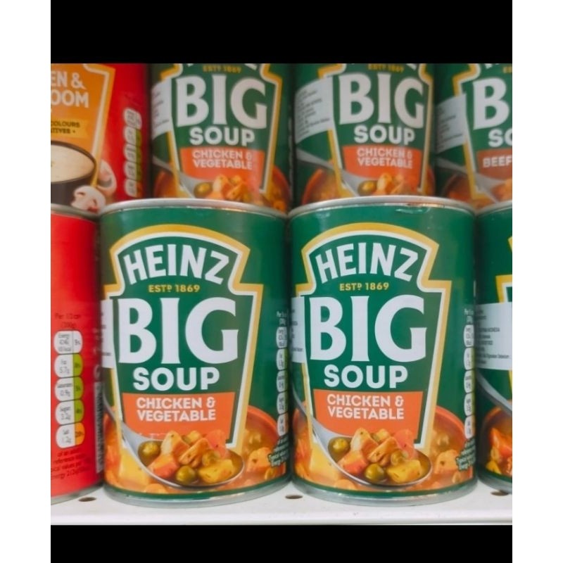 

heinz big soup chicken vegetable can 400gr