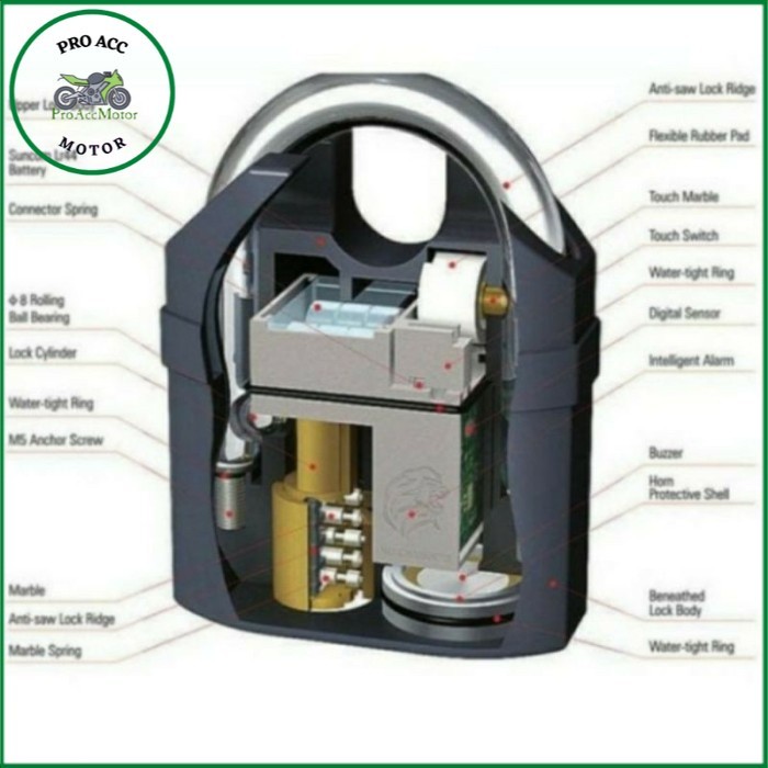 Gembok cakram Alarm motor anti maling nmax xmax adv pcx universal