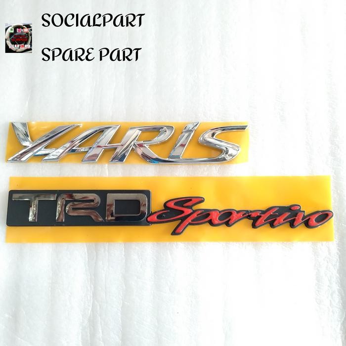 Logo Emblem Bagasi Komplit Yaris 2016-2020 Garansi Original Asli