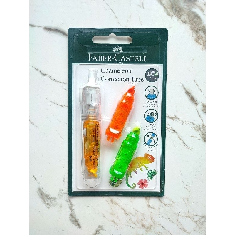 

Tipe Ex Kertas Faber Castell 163351R Kuning Correction Tape Chameleon
