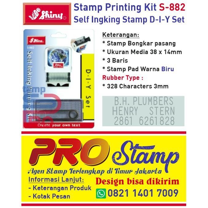 

Tkj - Stempel Shiny S-882(Set) Stempel Bongkar Pasang