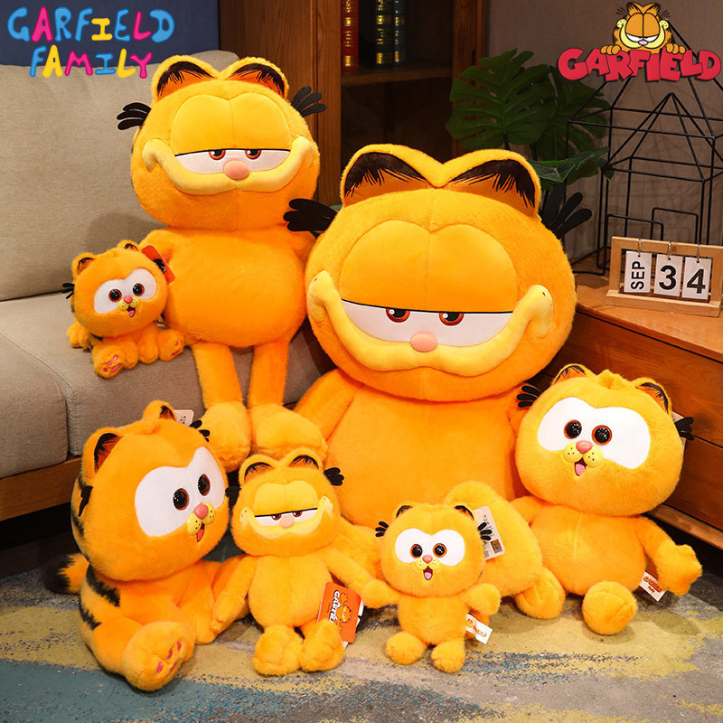 Original Garfield Cat Anime Plush Toys Cute Garfield Family Odie Stuffed Anime Plushies Kawaii