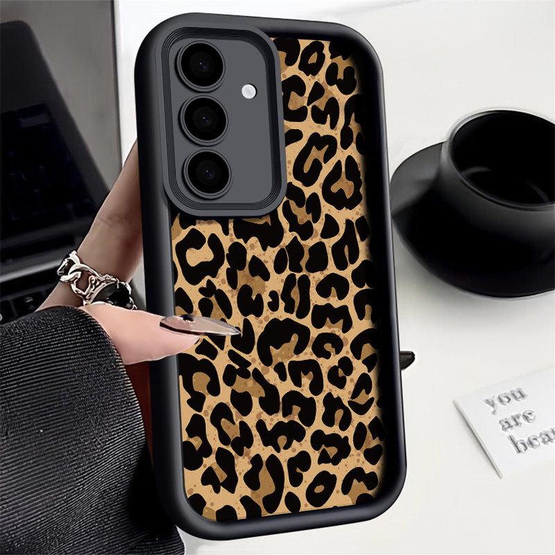 Luxury Leopard Print Graphic Phone Case For Samsung Galaxy S24 S23 S22 Ultra Plus S21Fe A55 A54 A53