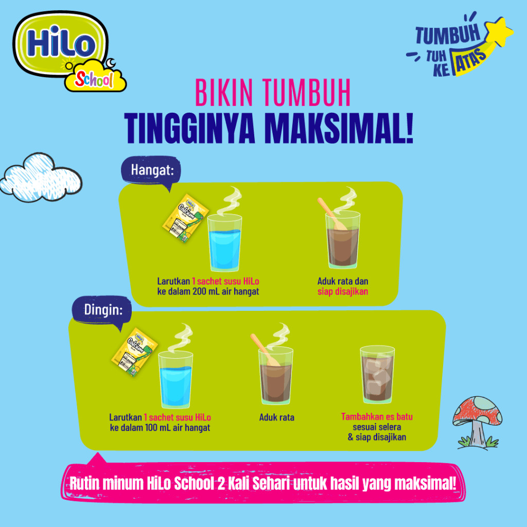 

Twin Pack - HiLo School Vanilla 1000 gram - Susu Tinggi Kalsium Lebih Rendah Lemak