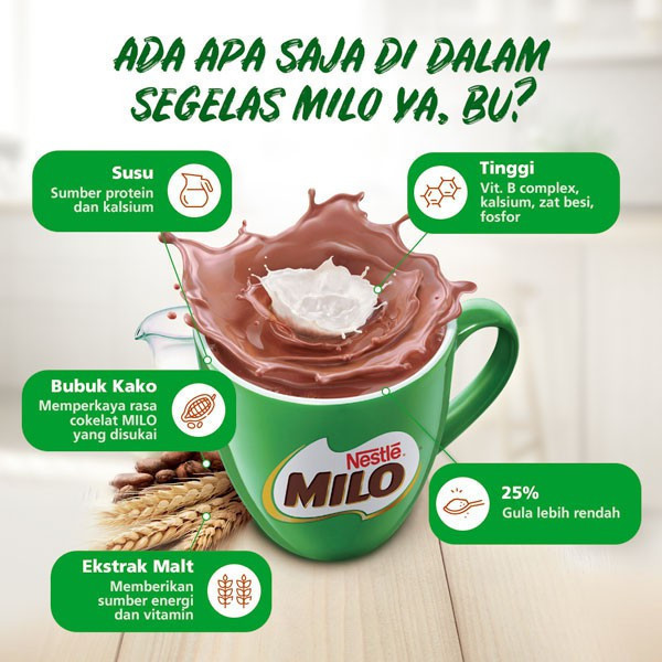 

MILO 3in1 ACTIV-GO Susu Coklat Pouch 18x34g
