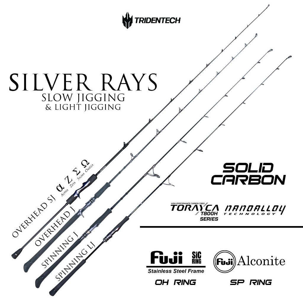 Joran Tridentech Silver Rays Carbon Solid Joran Light Jigging Joran Slow Jigging Joran Jigging