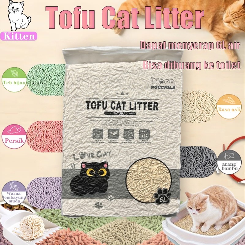 PASIR TOFU CAT LITTER TOFU CAT LITER MASTER TOFU SOYA CAT LITTER PASIR GUMPAL KUCING 6 LITTER PASIR