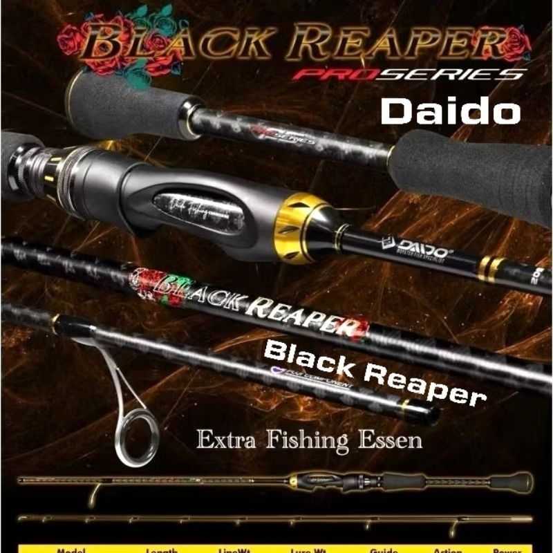 Terlaris JORAN DAIDO BLACK REAPER 120 135 150 165cm 180cm carbon solid RING FUJI Real Pic