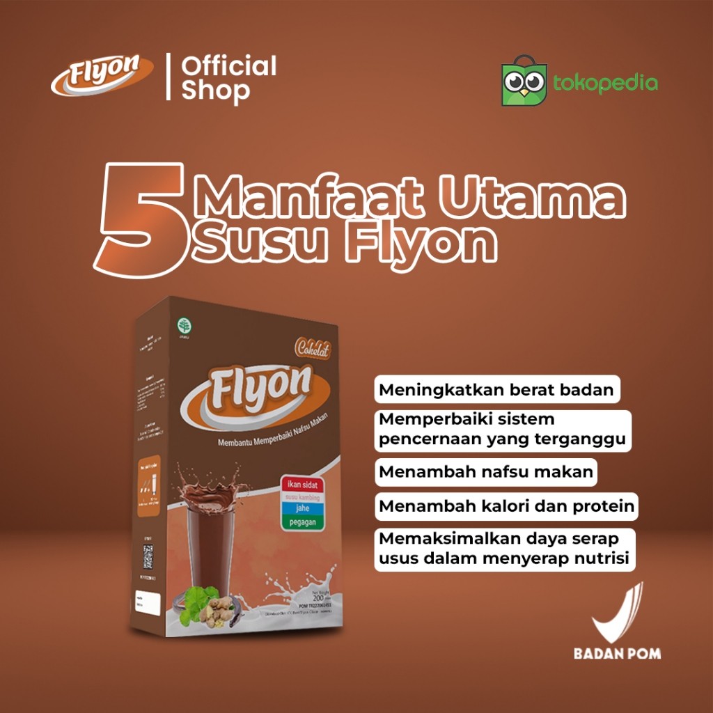 

Susu Flyon Coklat Susu Penggemuk Badan Penambah Berat Badan Vitamin Penambah Nafsu Makan Suplemen