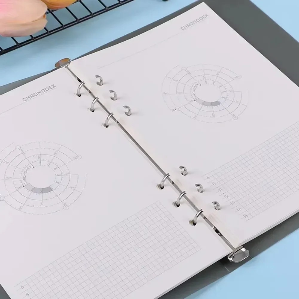 

B5/A5/A6 Frosting Pp 6 Holes Transparent Color Plastic Notebook Cover Case Loose Leaf Ring Binder