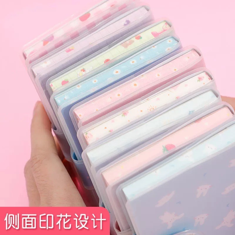 

4 Book/Bag Random Cute Portable Pocket Rubber Case Korean Style Notebook Girl'S Mini Notepad Student