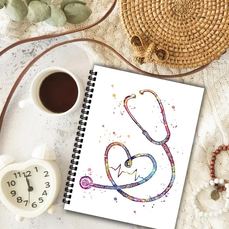 

14.8Cmx21Cm "National Nurse Week" Spiral Notebook, Message Book, 50 Sheets (100 Pages), Thick Paper,