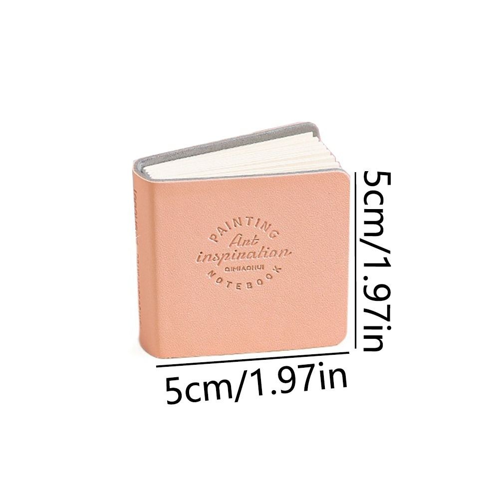 

3Pcs Thick Drawing Paper Mini Drawing Book Compact Unlined Miniature Sketchbook No Bleed Pu Leather