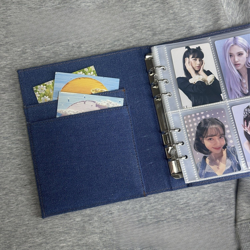 

A5 Blue Denim Diy Binder Notebook Cover Diy Binder Photocards Collect Book Diary Agenda Planner Diy