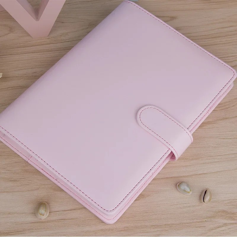 

Macaroon Color A6/A5 Pu Leather Diy Binder Notebook Cover Diary Agenda Planner Paper Cover School