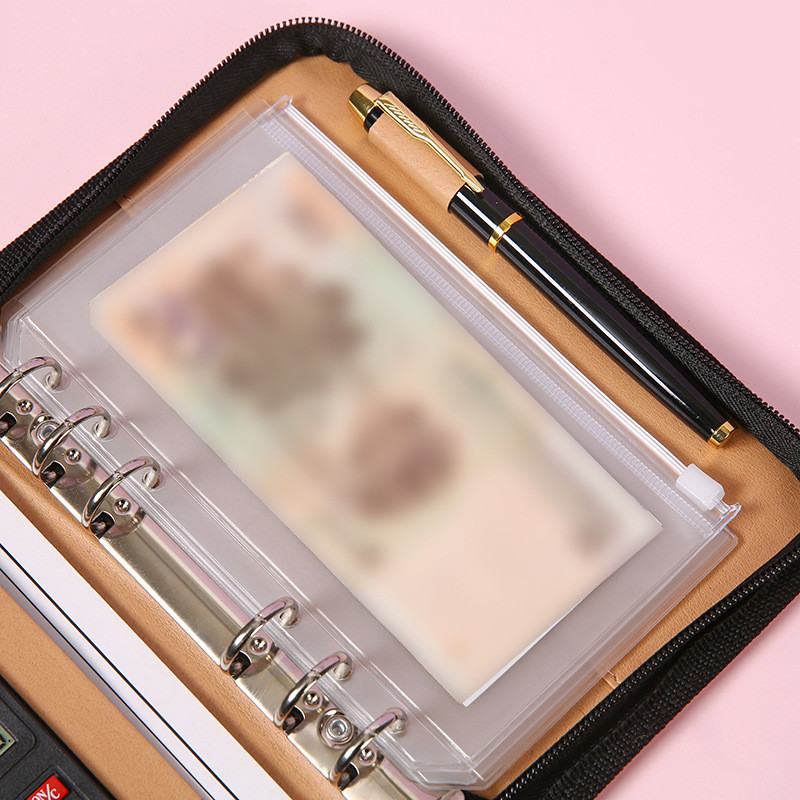 

A6 Zip Macaroon Bag Color Pu Leather Diy Binder Notebook Cover Diary Agenda Planner Paper Cover