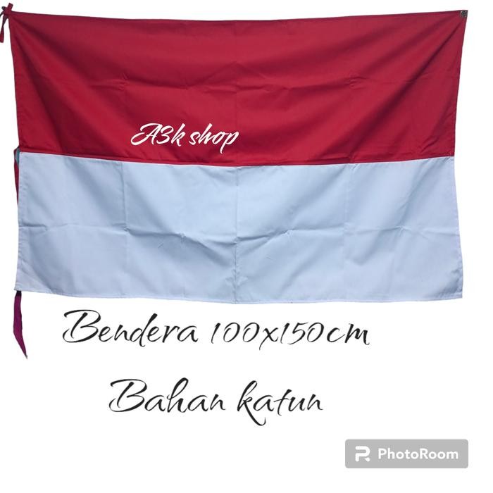 

Flagers - Bendera Merah Putih Bahan Katun 1 Meter X1,5Meter